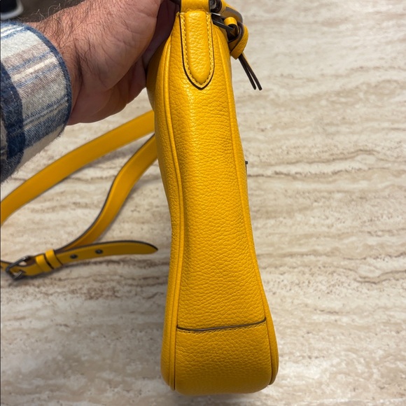 Coach Ellie File Shoulder Bag in Sunflower Yellow - Picture 9 of 13